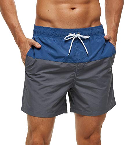 Image of SILKWORLD Men's Swim Trunks Waterproof Bathing Suit Quick Dry Shorts with Pockets
