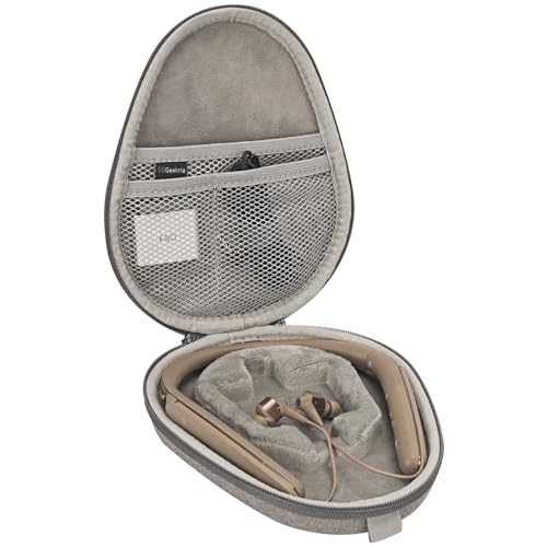 Geekria Shield Case for Neckband Bluetooth Headphones, Replacement Protective Hard Shell Headset Travel Carrying Bag with Cable and Charger Storage (Brown) by GEEKRIA - Image 3