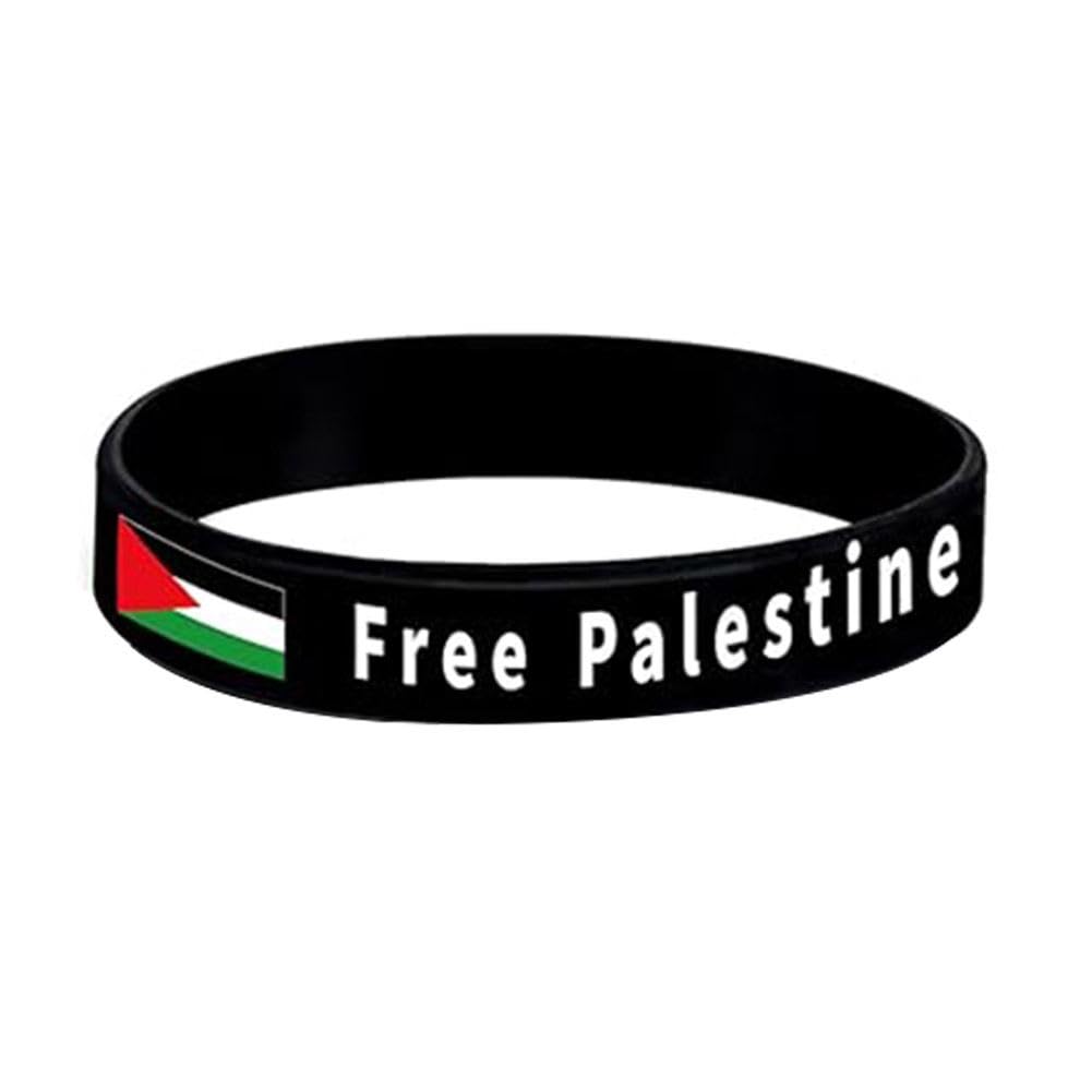 rujjftsy Free Palestine Flag Bracelet, Silicone Bracelets For Palestine, Palestine Wristband Save Bracelets, Silicone Wrist Band Gaza
