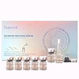 Ganrek 4D Micro Infusion Serum – Advanced Plant Stem Cell & Multi-Peptide Ampoules for Deep Hydration, Supports Plumper-Looking Skin with 4D Hyaluronic Acid & Collagen, 6 x 5ml