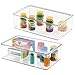 Produktbild mDesign 2er-Set Medikamenten Organizer (medium)  stapelbare Aufbewahrungsbox mit Deckel für Gesundheitszubehör  aus BPA-freiem Kunststoff zur Vitamin-Aufbewahrung im Medizin-Schrank  durchsichtig