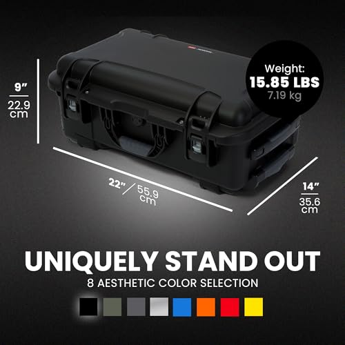 Nanuk 935 Pro Photo Kit – Waterproof Travel Camera Hard Case with Padded Dividers and Wheels, 22” x 14” x 9” - Dustproof and Impact Resistant, Airline Carry-On Approved – Black