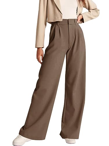 NIMIN Wide Leg Pants for Women Trendy Business Casual Pants Office Wear Petite Ladies Palazzo...