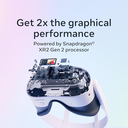 Meta Quest 3S 256GB | VR Headset — Thirty-Three Percent More Memory — 2X Graphical Processing Power — Virtual Reality Without Wires — Get Batman: Arkham Shadow Included Plus Access to 40+ Games - 3