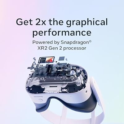 Meta Quest 3S 128GB | VR Headset Thirty-Three Percent More Memory 2X Graphical Processing Power Virtual Reality Without Wires Access to 40+ Games with a 3-Month Trial of Meta Horizon+ Included