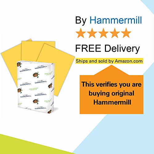 Hammermill Colored Paper, 24 Lb Goldenrod Printer Paper, 8.5 X 11-1 Ream (500 Sheets) - Made In The Usa, Pastel Paper, 104349R #TOP4