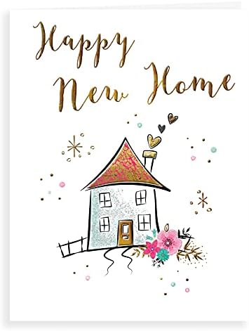 Luxury Beautiful Contemporary Happy New Home Card - 8 x 6 inches - Koko Designs, K70041