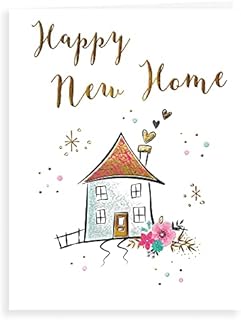 Luxury Beautiful Contemporary Happy New Home Card - 8 x 6 inches - Koko Designs, K70041