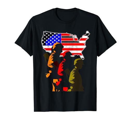 American Soldier USA Flag War Veteran Army Idea de regalo genial Camiseta