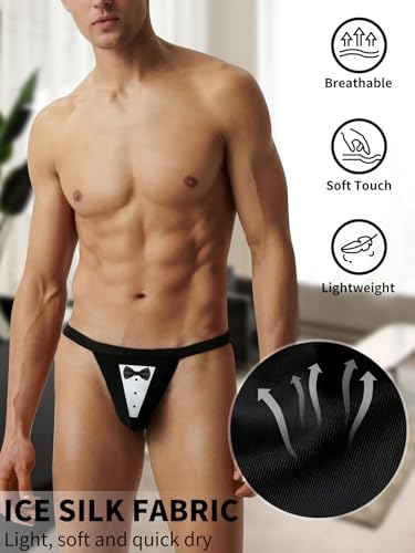 Mens Jockstrap Underwear T-Back Thong Bulge Pouch Briefs for Men Sexy Dual Support Athletic Underwear3