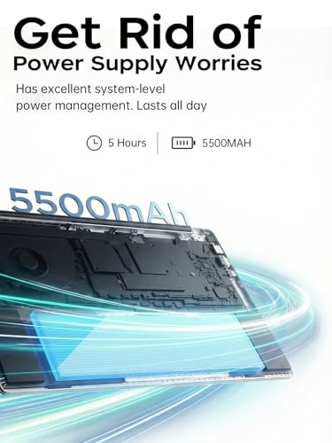 ACEMAIGC PC Portatile 17,3 Pollici 4300U,Fino a 3,7 GHz,16GB DDR4 512GB SSD,Computer Portatile con Tastiera Italiana,Notebook 17 Pollici,Batteria 5500 MAh,BT5.0,WiFi,180° pieghevole,Argento - Notebook - Immagine 5