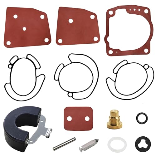 JLM MARINE 438996 Carburetor Rebuild Kit for Johnson Evinrude OMC V4 V6 90 105 115 150 175 HP Outboard Motors 435442 436852 18-7247
