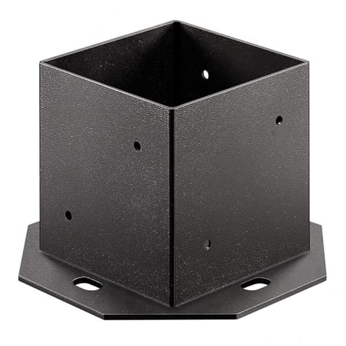 Post Fixing Base,Multilateral Column Foot Sleeve,2×2,4×4 Railing Column Tool Accessories,Deck Fence Protector,Easy to Install,Suitable for Outdoor Use,Black(2x2x2in)