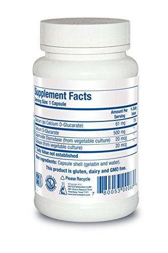 Biotics Research Ca D Glucarate Liver Detoxification, Eliminates Toxins, Strong Bones, Hormonal Health, Heart Health, Weight Management, Raw Organic Vegetable Culture 120 Count #TOP1