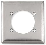 Hubbell Wiring Systems 313292 SS701 Wall Plate AC 2 Gang Straight Blade 302/304 Stainless Steel, 2 Gang, 2.48 inch Hole Diameter, Fred's Favorite Decal