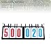 RiToEasysports Scoreboard, 6 Digits Scoreboard Metal Portable Flip Score Keeper with PVC Cards for Basketball Table Tennis Badminton Indoor Outdoor Sports
