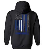 Trenz Shirt Company Kentucky Team Colors Blue And White Football Flag Unisex Hoodie-Black-Medium