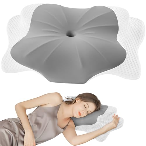DONAMA Cervical Pillow for Sleeping, Contour Memory Foam Pillow for Neck and Shoulder Support, Ergonomic Neck Pillow for Side Back Stomach Sleepers, B