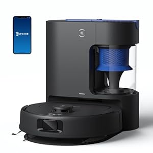 ECOVACS DEEBOT N20e Plus Robot aspiradora y trapeador, con estación de vaciado automático sin bolsa, potente succión de 10000 Pa, tecnología antienredos, capacidad de 45 días, 300 minutos de