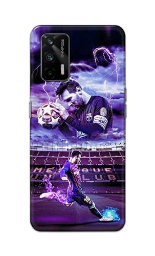 Image of Printed Hard Back Cover Case for Realme X7 Max 5G Back Cover (Famous Football Player) -1111