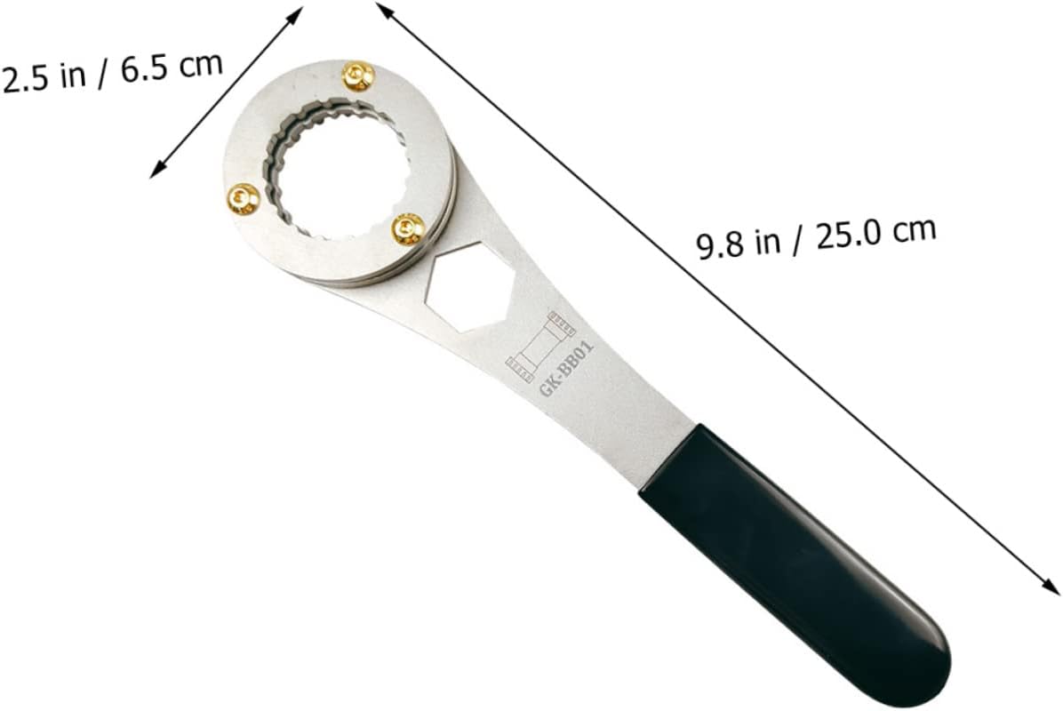 BESPORTBLE Stainless Steel Wrench Bike Crankset Removal Tool Center Axle Disassembly Wrench