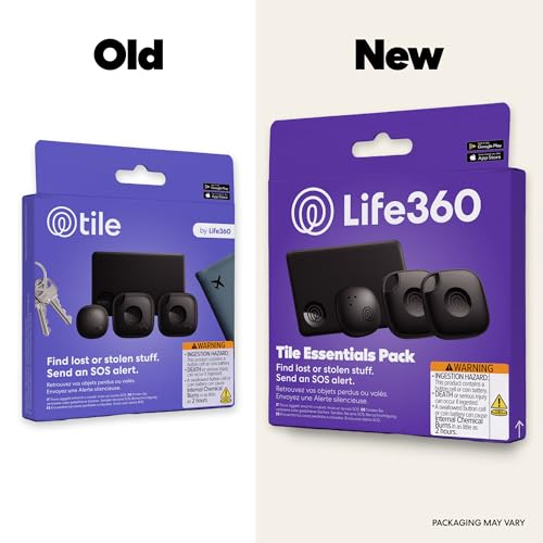 Image of Life360 Tile Essentials - Bluetooth Trackers & Item Locators for Keys, Wallets, Remotes & More; Easily Find All Your Things. Both iOS and Android Compatible. 4-Pack (Mates /Slim /Sticker)