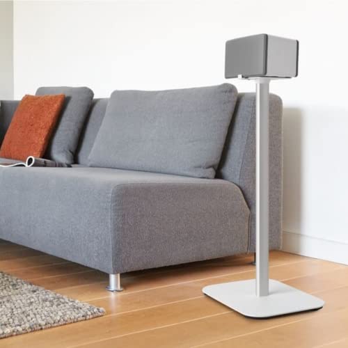 Vogel's Sound 3305 Universal Speaker Floor Stand | Max. 15 Lbs (6.5 Kg) | Height: 29.5 Inch | Also Fits Sonos Five & Play:5 | Universal Compatibility | White | 1 Floor Stand #TOP4