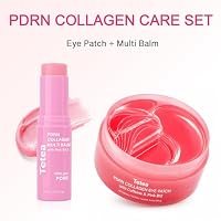 Tetea PDRN Pink Collagen Multi Balm Stick & PDRN Caffeine Hydrogel Eye Patches Set, Pink B12 Under Eye Care for Puffiness & Fine Lines, 0.32 oz Balm + 60 Patches — image 2