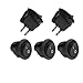 Aexit 5 Pcs Wall Switches SPST Black Button On/Off Round Rocker Switch AC Dimmer Switches 6A/250V 10A/125V