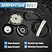 Autoxbtc 39282 38082 Belt Tensioner with Idler Pulley Serpentine Belt Kit, Fit for Dodge Avenger/Grand Caravan/Journey, Fit for Chrysler 200/Town&Country, V6 3.6L# 05184617AD 89056015 6PK1960