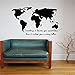 Adesivi murali Mappa del Mondo Decalcomanie da Viaggio in Vinile Decorazione della casa Soggiorno Camera da Letto Carta da Parati murale 101x57 cm