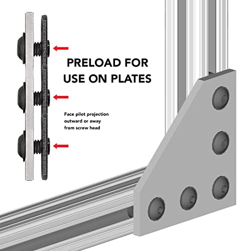 8020, 3342, 10 Series, 1/4-20 X 0.5 Inch 1/2 Inch Flanged Button Head Socket Cap Screw (Fbhscs) (25 Pack) Bolt Hardware Pack For 8020 Aluminum Extrusions #TOP3