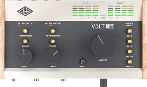 Universal Audio Volt 476 USB Recording Studio Audio Interface - Bundle with 2 XLR Cables