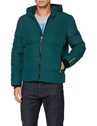 Preisvergleich Produktbild Superdry Mens Sports Puffer Quilted Jacket, Pine / Black, Large