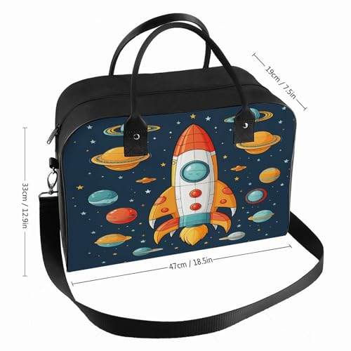 Maletín ligero para laptop unisex con diseño nave espacial miniatura 2