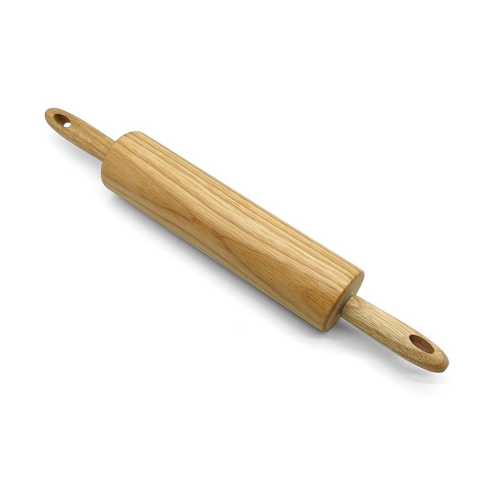Rodillo de madera para hornear, diseño antiadherente, ideal para pizza, pastelería, masa y galletas, herramienta de cocina esencial para panaderos