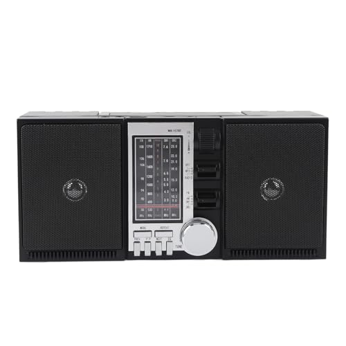 Gazaar Portable AM FM SW Radio Speaker Stereo Long Play Time Rechargeable 2400mAh Battery (US Plug)