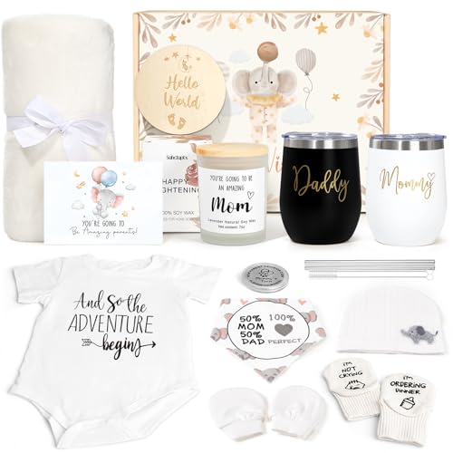Ensembles de bébé éléphant et cadeaux de révélation du sexe pour futurs parents