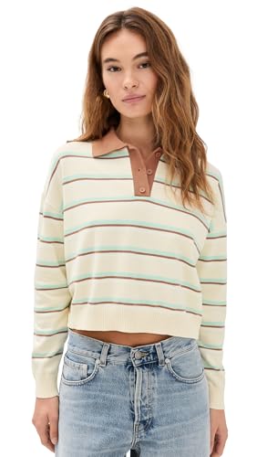 LE BOP Women's Striped Polo