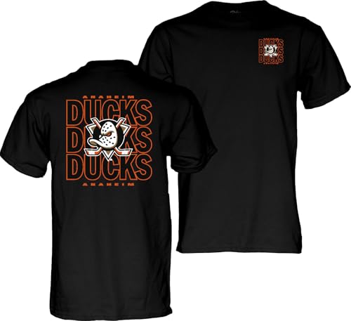 Blue 84 Standard NHL Officially Licensed T-Shirt Front/Back Curl Team Color