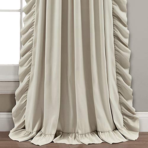 Lush Decor Reyna Wheat Window Curtains Panel Set for Living Dining Room, Bedroom (Pair), 84 x 54 inches, 84 x 54 inches - Image 2
