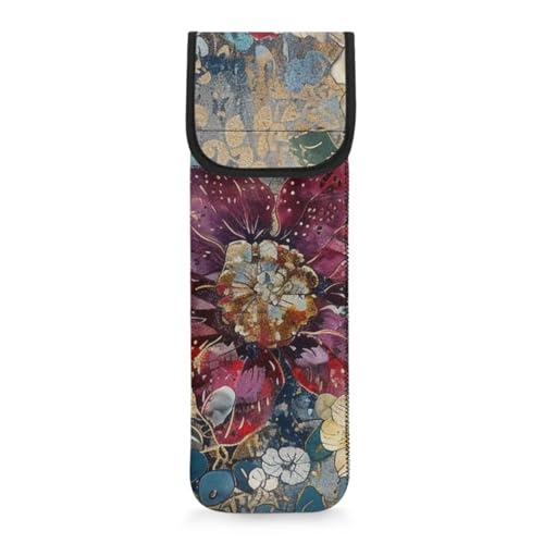 Flashideas Floral Flat Iron Holder Curling Iron Organizers and Storage with Pocket Travel Neoprene Storage Pouch Case Bag Neoprene Straightener Holder and Silicone Hot Hair Tools miniatura 1