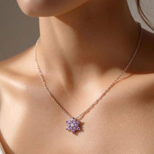Image of Miss Highness 925 Pure Silver Floral Pendant Necklace for Women & Girls | Minimal Daily Wear | Silver Jewellery With Authenticity Certificate | Gift for Girlfriend Wife | With Chain Pendant,(MHN-P-46