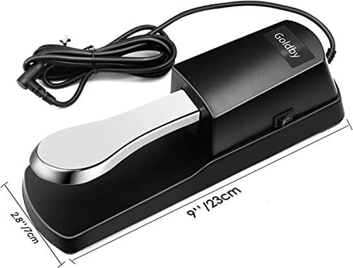 Goldby Pedal de sustentação de piano, teclado universal para Yamaha, Casio, Roland, Korg Pianos Digi