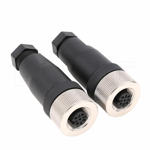Image of 2PCS M12 5 Pin Female A Code Circular Aviation Plug Industrial Sensor Connector 60V 4A Waterproof Straight 12mm Connector Plug Cable Adapter