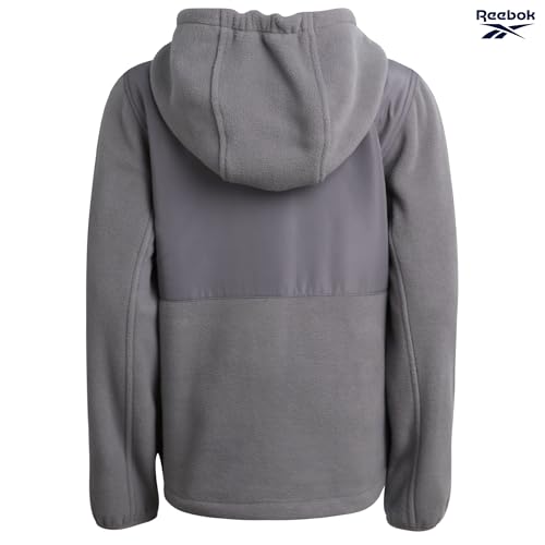 Image of Reebok Girls Fleece Jacket - Weather Resistant Lightweight Polar Fleece Line Zip Up Fleece Jacket for Girls Outerwear Coats
