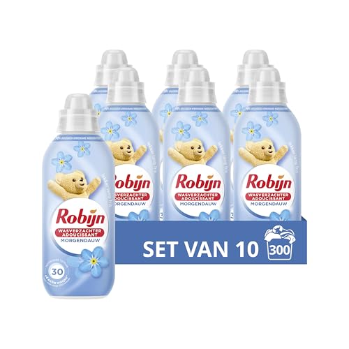 Robijn Morgendauw Wasverzachter, met de heerlijke en mystieke geur van de vroege ochtend, geïnspireerd door de natuur - 10 x 30 wasbeurten - Voordeelverpakking
