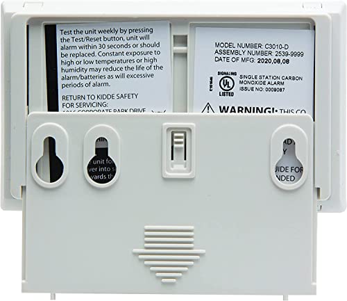 Kidde Carbon Monoxide Detector With 10-Year Battery, Digital Display, 3 Leds, Replacement Indicator, Peak Level Memory #TOP5