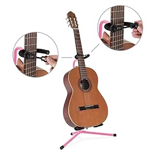 Classic Cantabile GS-30 PK Support pour guitare Rose - Les Beatles, Paul McCartney, John Lennon, RIngo Starr, George Harrison Classic Cantabile GS-30 PK Support pour guitare Rose – Image 3