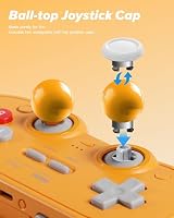8Bitdo Pro 3 Bluetooth Controller mit TMR-Joysticks, austauschbaren ABXY-Tasten, Pro-Rücktasten, Ladestation, Hall-Effekt-Triggern für Switch/Switch 2, Windows, Apple, SteamOS, Android (Orange) – Ansicht 5